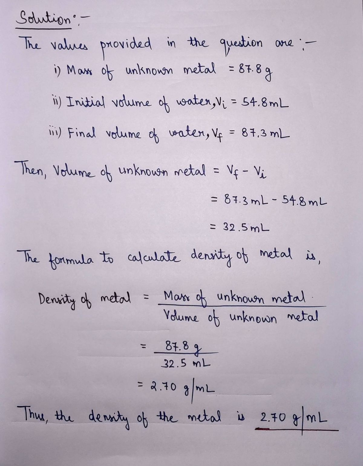 Chemistry homework question answer, step 1, image 1